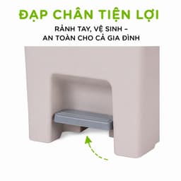 Bật Rác Vuông Đạp Chân Có Nắp Hokori Nhựa PP Cao Cấp Dung Tích 10L 15L 20L GD353 5