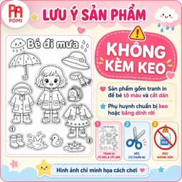Tranh Tô Màu Trang Phục Bé Gái Theo Chủ Đề – Luyện Cắt Phối Màu Khéo Léo cho bé - POMI 2