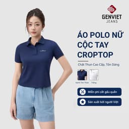 Áo polo cộc tay nữ GENVIET JEANS dáng ôm vừa chất liệu cotton BIG SIZE co giãn 4 chiều năng động 9219 1