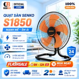 Quạt sàn Senko S1850 cao 56cm 5 cánh công xuất 75W gió mạnh chính hãng bảo hành 24 tháng 1