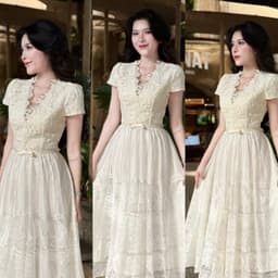 VÁY REN KEM XOÈ DỰ TIỆC XUKADRESS CỔ V 2