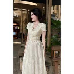 VÁY REN KEM XOÈ DỰ TIỆC XUKADRESS CỔ V 5
