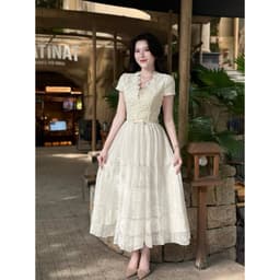 VÁY REN KEM XOÈ DỰ TIỆC XUKADRESS CỔ V 6