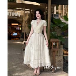 VÁY REN KEM XOÈ DỰ TIỆC XUKADRESS CỔ V 7