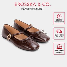 Erosska - Giày búp bê nữ hottrend balletcore đế bệt màu sắc patel - EL079 1