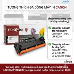 Hộp Mực Canon 071 Cho Canon LBP121DN LBP122DW MF271DN MF272DW MF274DN MF275DW In Đậm Nét MIVDO 4