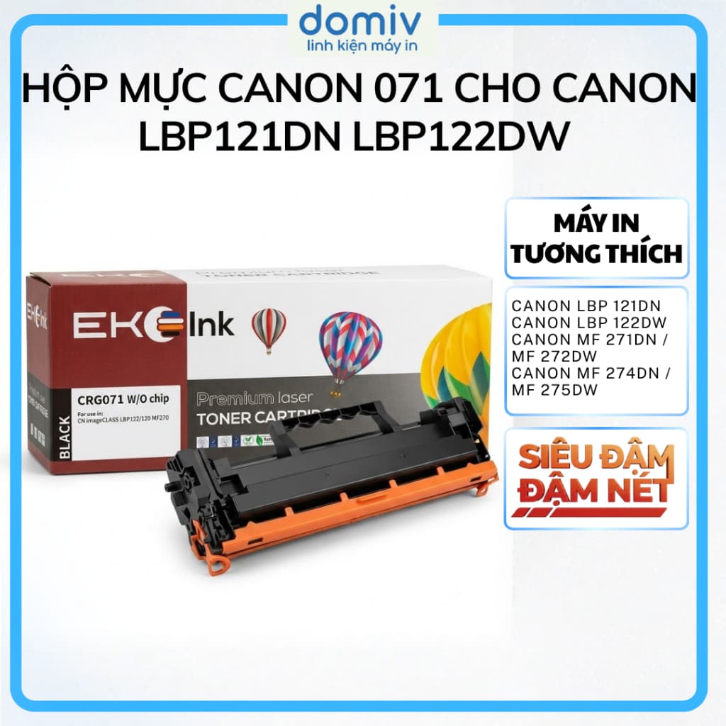 Hộp Mực Canon 071 Cho Canon LBP121DN LBP122DW MF271DN MF272DW MF274DN MF275DW In Đậm Nét MIVDO