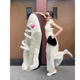 [HÀNG SC_SẴN] Giày thể thao Sneaker Ballet màu trắng rêu - Speed.cat ballet, Giày búp bê cho nữ xinh, điệu đà, basic 4