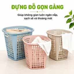 Giỏ Đựng Đồ Đa Năng Nhựa PP Nguyên Sinh Bền Đẹp Thiết Kế Thoáng Khí Dung Tích Lớn Dễ Vệ Sinh GD188 2