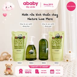 [Date 6/2028] Túi nước rửa bình thuần chay dạng gel/ tạo bọt Nature Love Mere 500ml 1