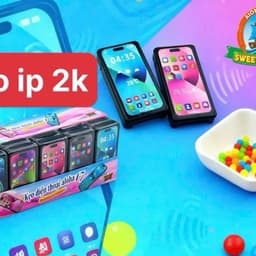 Lốc 30 hộp kẹo xê iphone mix vị hoa quả, kẹo c hoa quả lọ hình iphone bé bán lẻ 2k 2
