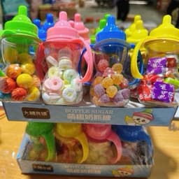 Sỉ lốc 12 lọ kẹo bình ty có quai cầm mix vị, kẹo bình ty đồ chơi cho bé, kẹo ngậm bình ty Candy kẹo bình sữa 3