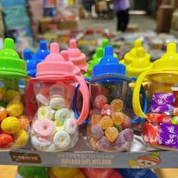 Sỉ lốc 12 lọ kẹo bình ty có quai cầm mix vị, kẹo bình ty đồ chơi cho bé, kẹo ngậm bình ty Candy kẹo bình sữa 4