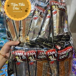 Sỉ Bịch 50g Tăm Cay Đen Ăn Vặt Tuổi Thơ, Tăm Cay Đen Cô Gái Ăn Là Mê Food Bim Bim Snack Thức Ăn 3