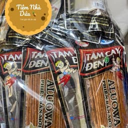 Sỉ Bịch 50g Tăm Cay Đen Ăn Vặt Tuổi Thơ, Tăm Cay Đen Cô Gái Ăn Là Mê Food Bim Bim Snack Thức Ăn 2