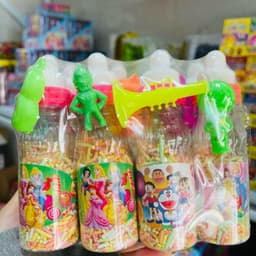 Lốc 12 lọ kẹo c vị trái cây kèm đồ chơi, kẹo c ngậm hương trái cây sỉ đồ ăn vặt 2