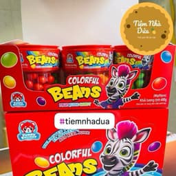 Hộp 6 lọ Kẹo Trái Cây Mix 4 Vị Beans mỗi lọ 80Gram hàng mới siêu Hot 2