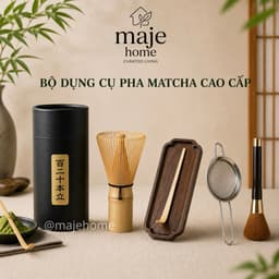 Chổi tre chasen pha Matcha Nhật Bản cao cấp có hộp đựng – Dụng cụ đánh matcha tạo bọt mịn nhiều sợi - Majehome 1