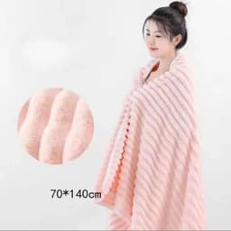 Combo Khăn Tắm Siêu Thấm Hút 70x140cm Khăn Mặt 30x60 35x75 Mũ Ủ Tóc Cao Cấp Dạng Sóng Mềm Mại Lau Khô Nhanh 9