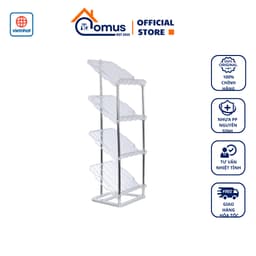 Kệ Giày Dép Inox 4 Tầng, Giá Đựng Giày Dép Đa Năng Chắc Chắn Tiết Kiệm Diện Tích - DOMUS 1
