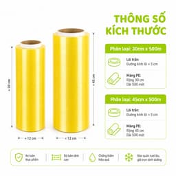 Màng Bọc Thực Phẩm PE Lõi Trần Family Deli Mềm Dẻo Bám Dính Tốt Bọc Kín Thực Phẩm Giữ Tươi Lâu An Toàn GD258 6