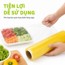 Màng Bọc Thực Phẩm PE Lõi Trần Family Deli Mềm Dẻo Bám Dính Tốt Bọc Kín Thực Phẩm Giữ Tươi Lâu An Toàn GD258 5
