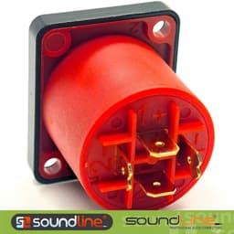 Ổ âm loa , ổ loa hàn dây [4Pin] - [8Pin] chân đồng,  speakon hiệu Soundline nhập khẩu . (Giá 1c ) 8