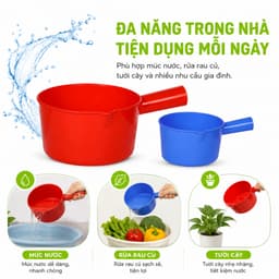 Gáo Nhựa Múc Nước Việt Nhật 6123 Nhựa Cao Cấp Tay Cầm Chắc Chắn Bền Đẹp Tiện Dụng Cho Gia Đình GD260 5