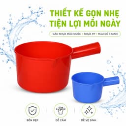 Gáo Nhựa Múc Nước Việt Nhật 6123 Nhựa Cao Cấp Tay Cầm Chắc Chắn Bền Đẹp Tiện Dụng Cho Gia Đình GD260 2