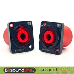 Ổ âm loa , ổ loa hàn dây [4Pin] - [8Pin] chân đồng,  speakon hiệu Soundline nhập khẩu . (Giá 1c ) 2