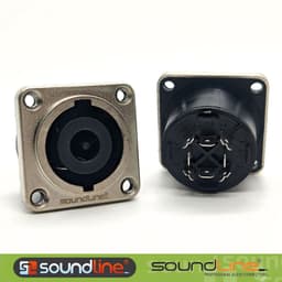 Ổ âm loa , ổ loa hàn dây [4Pin] - [8Pin] chân đồng,  speakon hiệu Soundline nhập khẩu . (Giá 1c ) 3