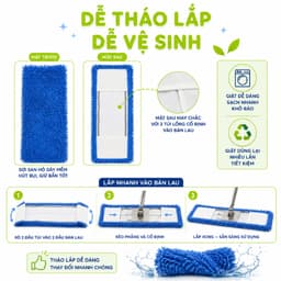Bông Lau Sàn Nhà San Hô Chữ Nhật Siêu Thấm Hút Mềm Mịn Dễ Giặt Nhanh Khô Bền Đẹp Phù Hợp Gia Đình Văn Phòng GD261 7