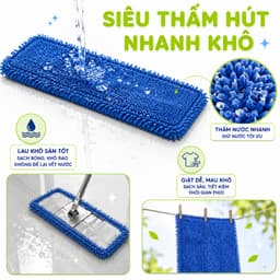 Bông Lau Sàn Nhà San Hô Chữ Nhật Siêu Thấm Hút Mềm Mịn Dễ Giặt Nhanh Khô Bền Đẹp Phù Hợp Gia Đình Văn Phòng GD261 5