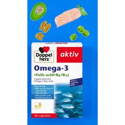 Viên uống Dầu cá Doppelherz Omega-3+Folic Acid+B6+B12 ( Hộp 30 Viên)  trợ phát triển <  BUNBUN SHOP 20 1