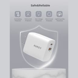 Củ sạc Aukey PA-F2T-WHT 22.5W Chính Hãng 2