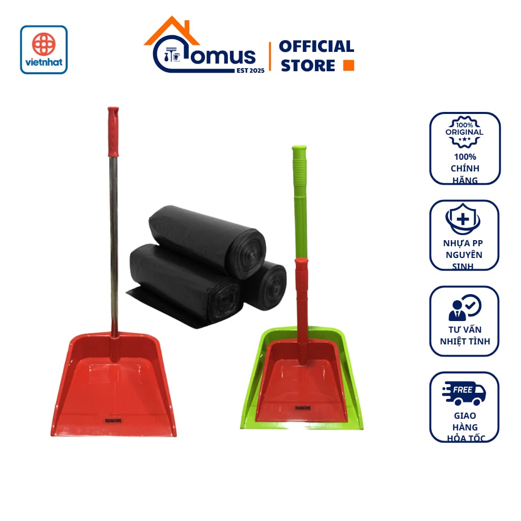 Combo Ki Hốt Rác Và Túi Đựng Rác, Bộ Dụng Cụ Phụ Kiện Dọn Dẹp Gia Đình Tiện Dụng - DOMUS