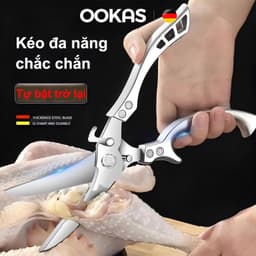  Kéo Làm Bếp Đa Năng - Cắt Xương Trợ Lực Siêu Bén Đa Năng Cộng Lực Cắt Thịt Cá Gà Vịt Chất Liệu Thép Không Gỉ Cứng 1