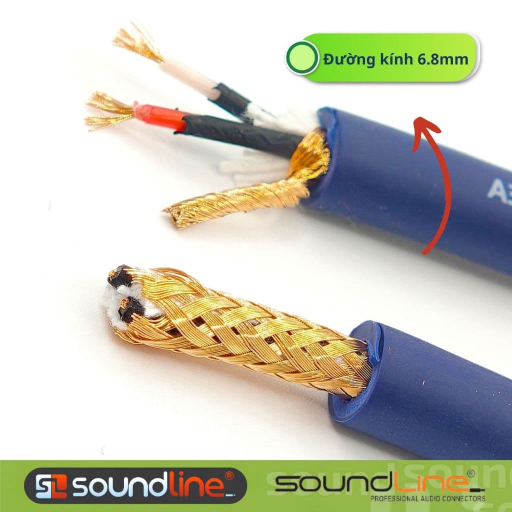 Dây tín hiệu âm thanh, dây audio, micro hàn dây BD203 Soundline ( Giá 1M )