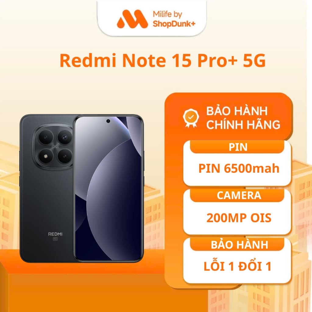 Điện Thoại Xiaomi Redmi Note 15 Pro+ 5G 12GB 256GB Chính Hãng BH 18 Tháng