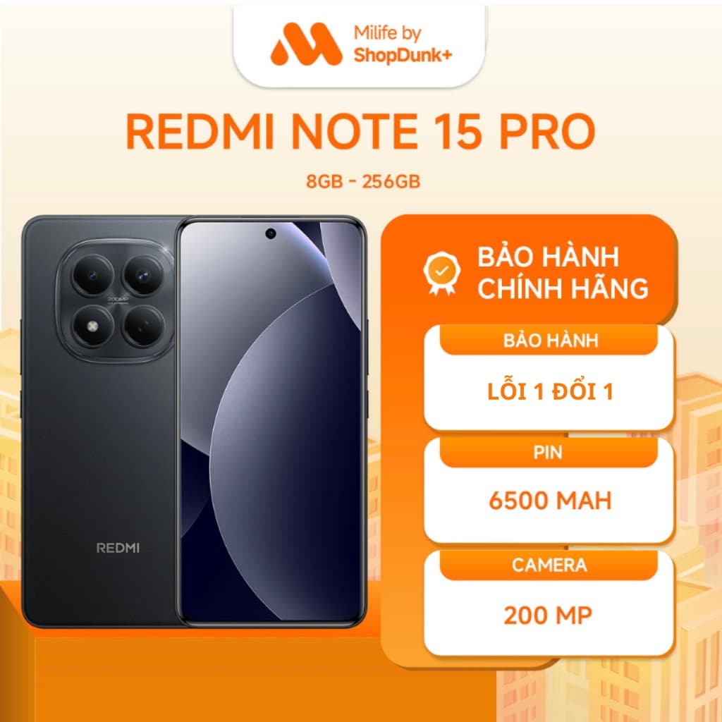 Điện Thoại Xiaomi Redmi Note 15 Pro 4G 8GB 256GB Chính Hãng Bảo Hành 18 Tháng