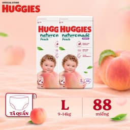 Combo 2 Tã quần Huggies Naturemade Peach M48+10/ L44/ XL38/ XXL26 2
