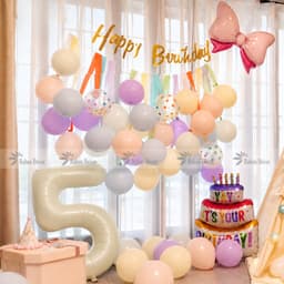 Set bóng trang trí sinh nhật phong cách Hàn Quốc 1