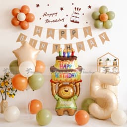 Set bóng trang trí sinh nhật phong cách Hàn Quốc 7