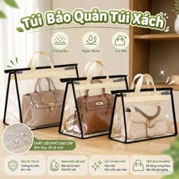 Túi Đựng Túi Xách Trong Suốt PVC Chống Bụi Chống Ẩm Có Quai Xách Bảo Quản Giữ Form Túi Da 1