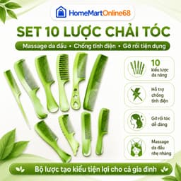 Set 10 Lược Chải Tóc Massage Da Đầu Chống Tĩnh Điện, Lược Gỡ Rối Tóc Mềm Mại, Phù Hợp Mọi Loại Tóc - HomeMartOnline68 1