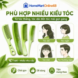 Set 10 Lược Chải Tóc Massage Da Đầu Chống Tĩnh Điện, Lược Gỡ Rối Tóc Mềm Mại, Phù Hợp Mọi Loại Tóc - HomeMartOnline68 7