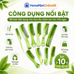 Set 10 Lược Chải Tóc Massage Da Đầu Chống Tĩnh Điện, Lược Gỡ Rối Tóc Mềm Mại, Phù Hợp Mọi Loại Tóc - HomeMartOnline68 6
