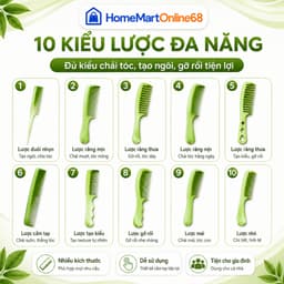 Set 10 Lược Chải Tóc Massage Da Đầu Chống Tĩnh Điện, Lược Gỡ Rối Tóc Mềm Mại, Phù Hợp Mọi Loại Tóc - HomeMartOnline68 2