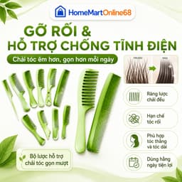 Set 10 Lược Chải Tóc Massage Da Đầu Chống Tĩnh Điện, Lược Gỡ Rối Tóc Mềm Mại, Phù Hợp Mọi Loại Tóc - HomeMartOnline68 8