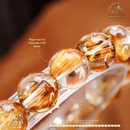 Ngọc Đan Tâm - Vòng Tay Thạch Anh Tóc Vàng Nâu VVIP 10mm 2